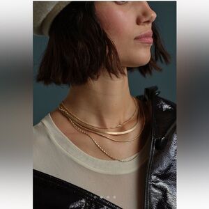 Free People Lara Gold Layered Necklace Choker